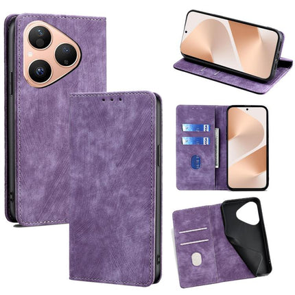 RFID Anti-theft Brush Magnetic Leather Phone Case, For Huawei Pura 80 5G, For Huawei nova 14 Ultra 5G, For Huawei nova 14 Pro 5G, For Huawei nova 14 5G