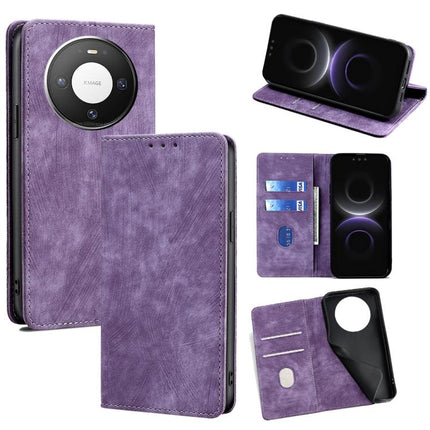 RFID Anti-theft Brush Magnetic Leather Phone Case, For Huawei Mate 80 5G, For Huawei Maimang 40 5G, For Huawei Pura 80 5G, For Huawei nova 14 Ultra 5G