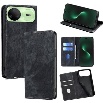 RFID Anti-theft Brush Magnetic Leather Phone Case, For Huawei nova 15 Ultra, For Huawei nova 15 Pro, For Huawei nova 15, For Huawei Mate 80 Pro Max 5G