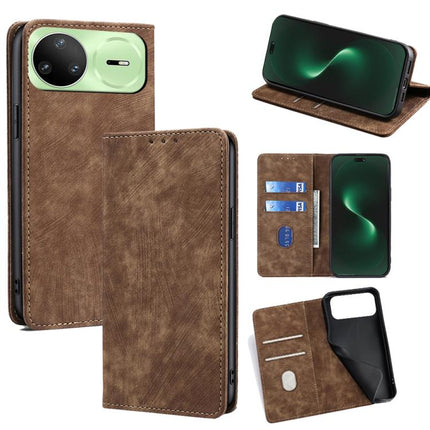 RFID Anti-theft Brush Magnetic Leather Phone Case, For Huawei nova 15 Ultra, For Huawei nova 15 Pro, For Huawei nova 15, For Huawei Mate 80 Pro Max 5G