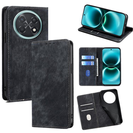 RFID Anti-theft Brush Magnetic Leather Phone Case, For Huawei Enjoy 90 Pro Max 5G, For Huawei Enjoy 90 Plus 5G, For Huawei nova 15 Ultra, For Huawei nova 15 Pro