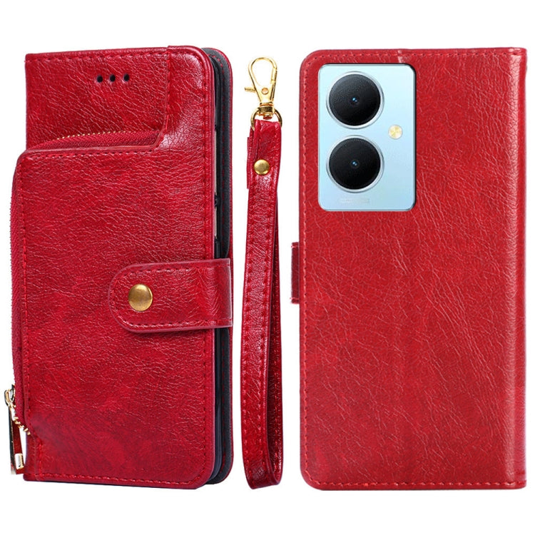 Zipper Bag Leather Phone Case, For vivo V30e 5G Global, For vivo iQOO Z9x 5G, For vivo iQOO Z9 Turbo, For vivo Y03 4G, For vivo Y100 5G IDN, For vivo Y78 Plus 5G