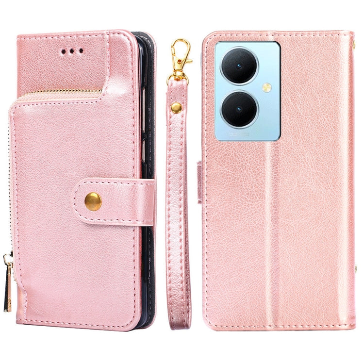 Zipper Bag Leather Phone Case, For vivo V30e 5G Global, For vivo iQOO Z9x 5G, For vivo iQOO Z9 Turbo, For vivo Y03 4G, For vivo Y100 5G IDN, For vivo Y78 Plus 5G