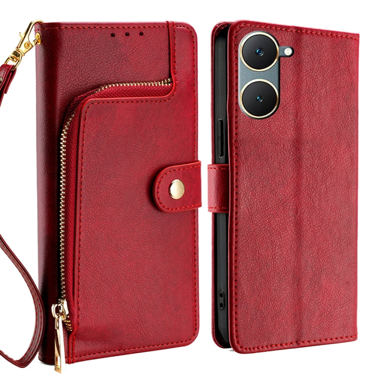 Zipper Bag Leather Phone Case, For vivo V30e 5G Global, For vivo iQOO Z9x 5G, For vivo iQOO Z9 Turbo, For vivo Y03 4G, For vivo Y100 5G IDN, For vivo Y78 Plus 5G