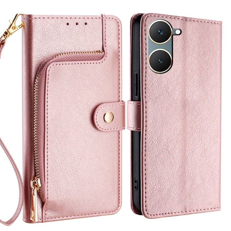 Zipper Bag Leather Phone Case, For vivo V30e 5G Global, For vivo iQOO Z9x 5G, For vivo iQOO Z9 Turbo, For vivo Y03 4G, For vivo Y100 5G IDN, For vivo Y78 Plus 5G