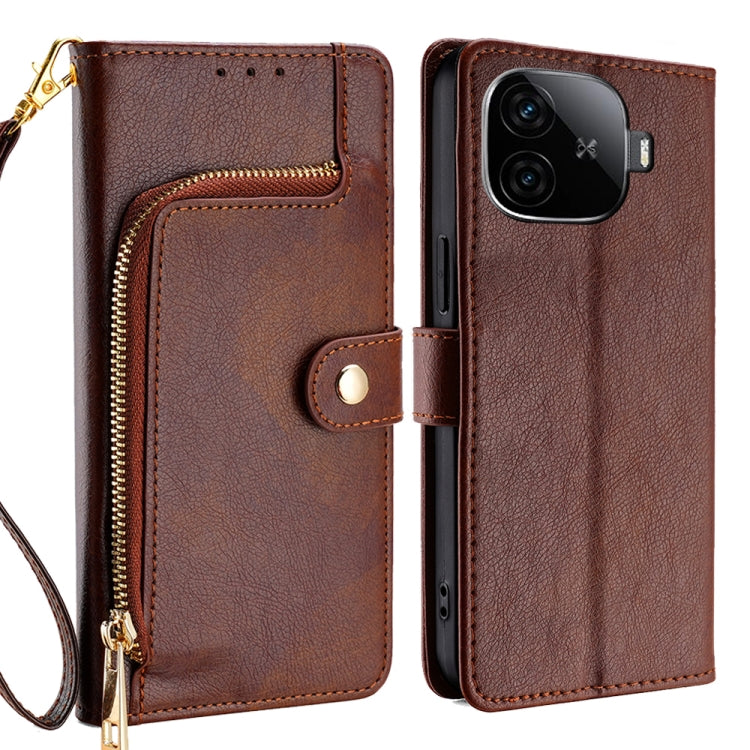 Zipper Bag Leather Phone Case, For vivo V30e 5G Global, For vivo iQOO Z9x 5G, For vivo iQOO Z9 Turbo, For vivo Y03 4G, For vivo Y100 5G IDN, For vivo Y78 Plus 5G