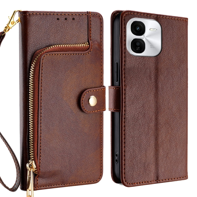 Zipper Bag Leather Phone Case, For vivo V30e 5G Global, For vivo iQOO Z9x 5G, For vivo iQOO Z9 Turbo, For vivo Y03 4G, For vivo Y100 5G IDN, For vivo Y78 Plus 5G