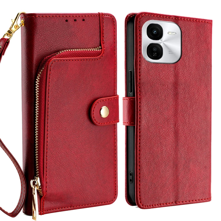 Zipper Bag Leather Phone Case, For vivo V30e 5G Global, For vivo iQOO Z9x 5G, For vivo iQOO Z9 Turbo, For vivo Y03 4G, For vivo Y100 5G IDN, For vivo Y78 Plus 5G