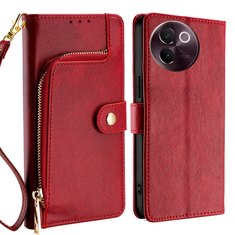 Zipper Bag Leather Phone Case, For vivo V30e 5G Global, For vivo iQOO Z9x 5G, For vivo iQOO Z9 Turbo, For vivo Y03 4G, For vivo Y100 5G IDN, For vivo Y78 Plus 5G