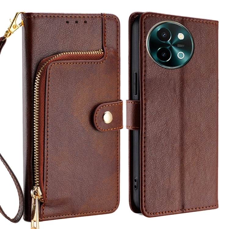 Zipper Bag Leather Phone Case, For vivo X200 Pro 5G, For vivo S19 Pro, For vivo S19, For vivo Y28 4G, For vivo X100s, For vivo Y38 5G / T3x Global
