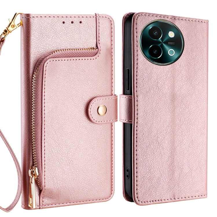 Zipper Bag Leather Phone Case, For vivo X200 Pro 5G, For vivo S19 Pro, For vivo S19, For vivo Y28 4G, For vivo X100s, For vivo Y38 5G / T3x Global