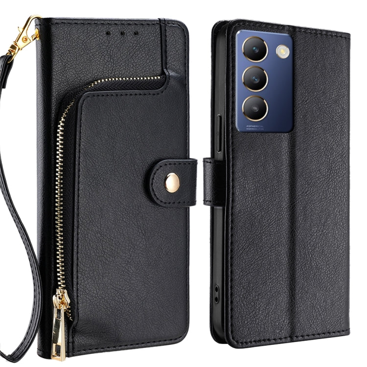 Zipper Bag Leather Phone Case, For vivo V30e 5G Global, For vivo iQOO Z9x 5G, For vivo iQOO Z9 Turbo, For vivo Y03 4G, For vivo Y100 5G IDN, For vivo Y78 Plus 5G