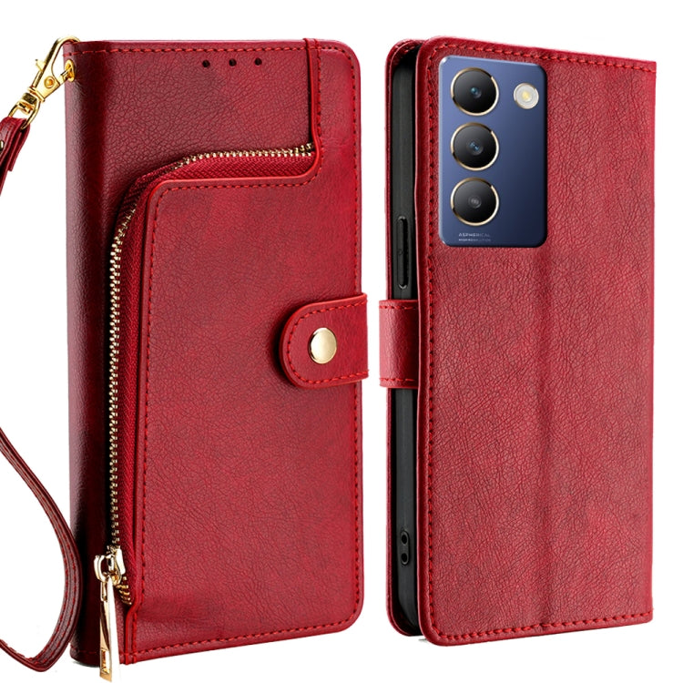 Zipper Bag Leather Phone Case, For vivo V30e 5G Global, For vivo iQOO Z9x 5G, For vivo iQOO Z9 Turbo, For vivo Y03 4G, For vivo Y100 5G IDN, For vivo Y78 Plus 5G