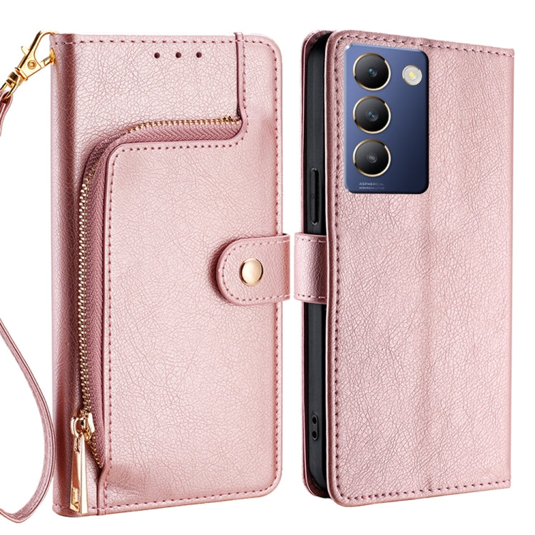 Zipper Bag Leather Phone Case, For vivo V30e 5G Global, For vivo iQOO Z9x 5G, For vivo iQOO Z9 Turbo, For vivo Y03 4G, For vivo Y100 5G IDN, For vivo Y78 Plus 5G