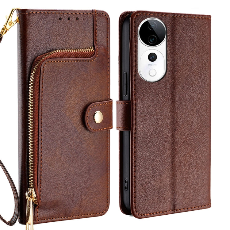 Zipper Bag Leather Phone Case, For vivo X200 Pro 5G, For vivo S19 Pro, For vivo S19, For vivo Y28 4G, For vivo X100s, For vivo Y38 5G / T3x Global