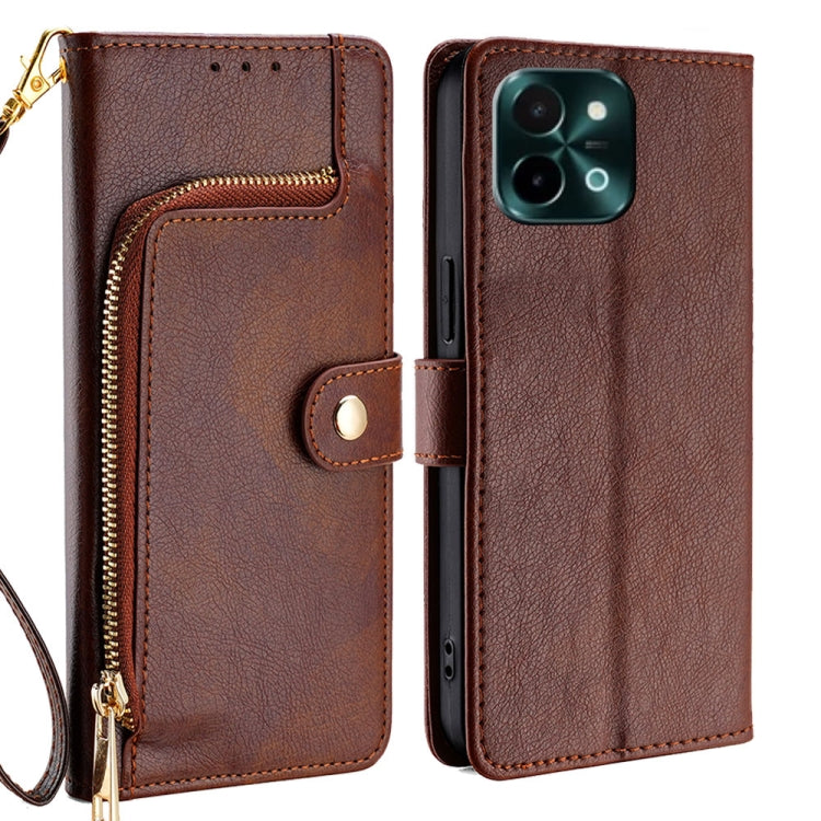 Zipper Bag Leather Phone Case, For vivo X200 Pro 5G, For vivo S19 Pro, For vivo S19, For vivo Y28 4G, For vivo X100s, For vivo Y38 5G / T3x Global
