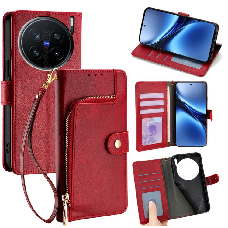 Zipper Bag Leather Phone Case, For vivo X200 Pro 5G, For vivo S19 Pro, For vivo S19, For vivo Y28 4G, For vivo X100s, For vivo Y38 5G / T3x Global