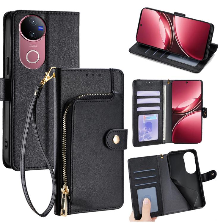 Zipper Bag Leather Phone Case, For vivo X200s 5G, For vivo Y39 5G Global, For vivo V50 Lite 5G, For vivo Y29s 5G / Y04 4G, For vivo Y29 4G Global, For vivo V50 5G