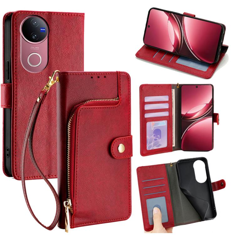 Zipper Bag Leather Phone Case, For vivo X200s 5G, For vivo Y39 5G Global, For vivo V50 Lite 5G, For vivo Y29s 5G / Y04 4G, For vivo Y29 4G Global, For vivo V50 5G