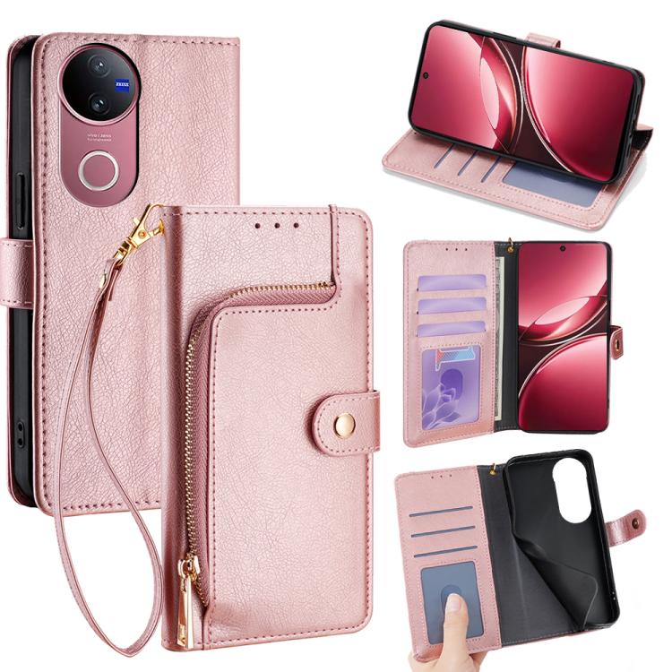 Zipper Bag Leather Phone Case, For vivo X200s 5G, For vivo Y39 5G Global, For vivo V50 Lite 5G, For vivo Y29s 5G / Y04 4G, For vivo Y29 4G Global, For vivo V50 5G