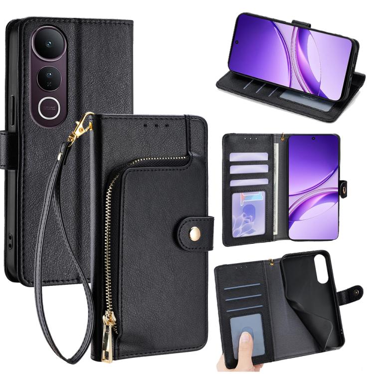Zipper Bag Leather Phone Case, For vivo X200s 5G, For vivo Y39 5G Global, For vivo V50 Lite 5G, For vivo Y29s 5G / Y04 4G, For vivo Y29 4G Global, For vivo V50 5G