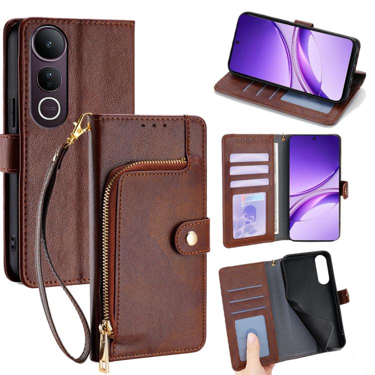 Zipper Bag Leather Phone Case, For vivo X200s 5G, For vivo Y39 5G Global, For vivo V50 Lite 5G, For vivo Y29s 5G / Y04 4G, For vivo Y29 4G Global, For vivo V50 5G