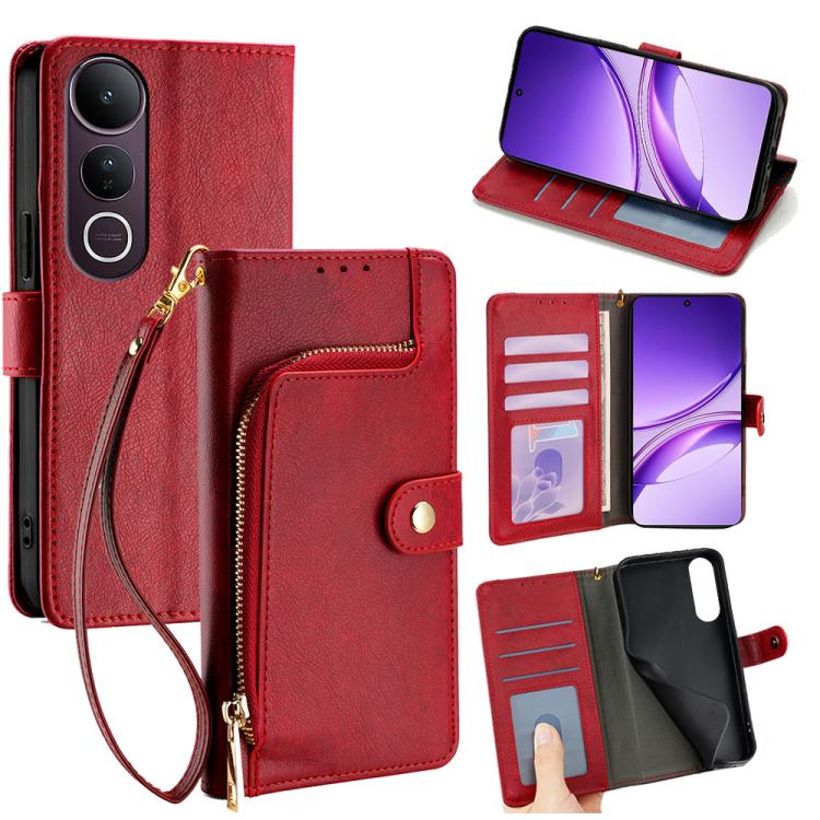 Zipper Bag Leather Phone Case, For vivo X200s 5G, For vivo Y39 5G Global, For vivo V50 Lite 5G, For vivo Y29s 5G / Y04 4G, For vivo Y29 4G Global, For vivo V50 5G