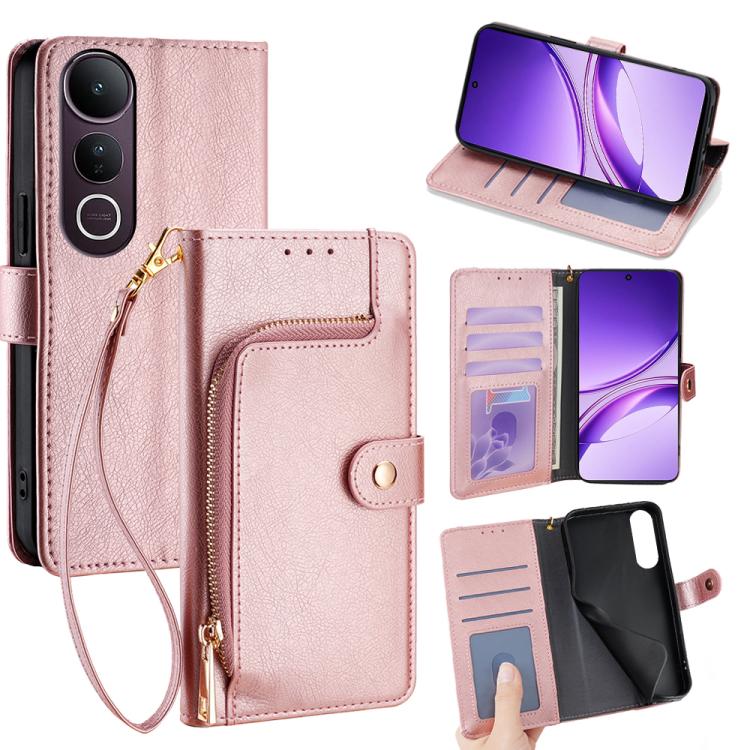 Zipper Bag Leather Phone Case, For vivo X200s 5G, For vivo Y39 5G Global, For vivo V50 Lite 5G, For vivo Y29s 5G / Y04 4G, For vivo Y29 4G Global, For vivo V50 5G