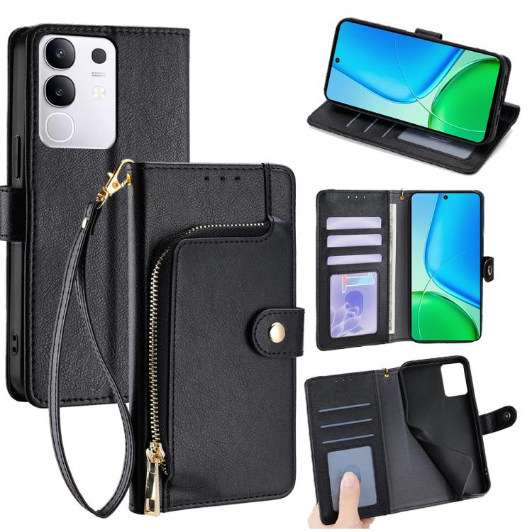 Zipper Bag Leather Phone Case, For vivo X200s 5G, For vivo Y39 5G Global, For vivo V50 Lite 5G, For vivo Y29s 5G / Y04 4G, For vivo Y29 4G Global, For vivo V50 5G