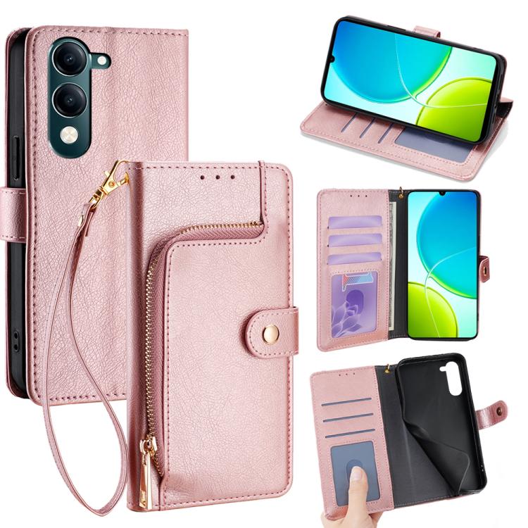 Zipper Bag Leather Phone Case, For vivo X200s 5G, For vivo Y39 5G Global, For vivo V50 Lite 5G, For vivo Y29s 5G / Y04 4G, For vivo Y29 4G Global, For vivo V50 5G