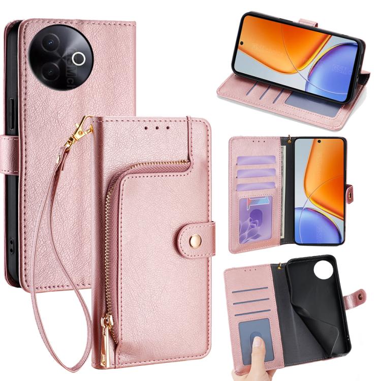 Zipper Bag Leather Phone Case, For vivo X200s 5G, For vivo Y39 5G Global, For vivo V50 Lite 5G, For vivo Y29s 5G / Y04 4G, For vivo Y29 4G Global, For vivo V50 5G