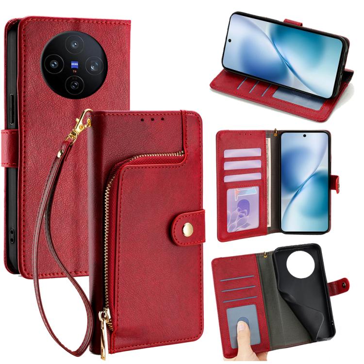 Zipper Bag Leather Phone Case, For vivo X200s 5G, For vivo Y39 5G Global, For vivo V50 Lite 5G, For vivo Y29s 5G / Y04 4G, For vivo Y29 4G Global, For vivo V50 5G