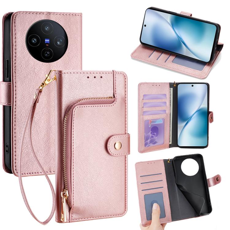 Zipper Bag Leather Phone Case, For vivo X200s 5G, For vivo Y39 5G Global, For vivo V50 Lite 5G, For vivo Y29s 5G / Y04 4G, For vivo Y29 4G Global, For vivo V50 5G