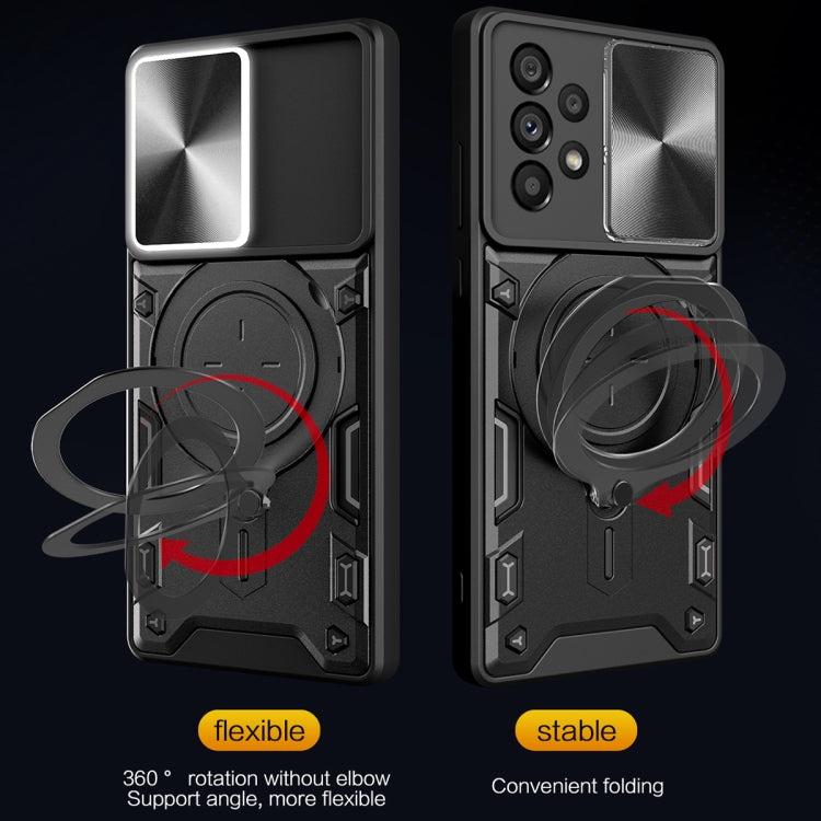 CD Texture Sliding Camshield Magnetic Holder Phone Case