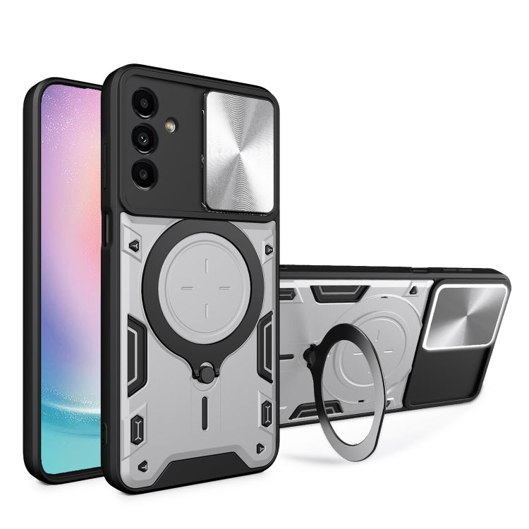 CD Texture Sliding Camshield Magnetic Holder Phone Case