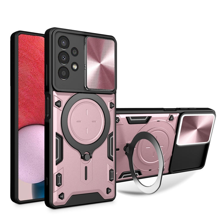 CD Texture Sliding Camshield Magnetic Holder Phone Case