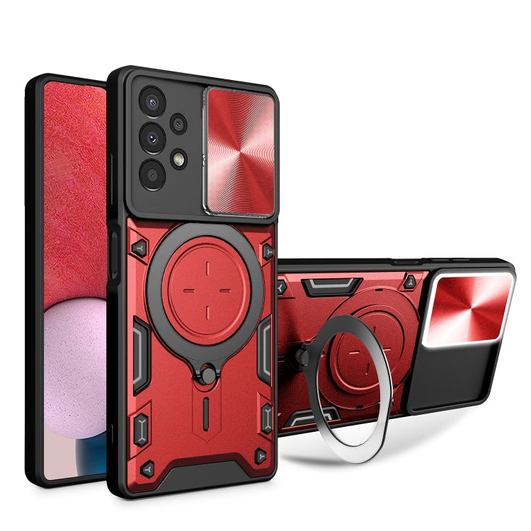 CD Texture Sliding Camshield Magnetic Holder Phone Case