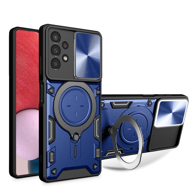 CD Texture Sliding Camshield Magnetic Holder Phone Case