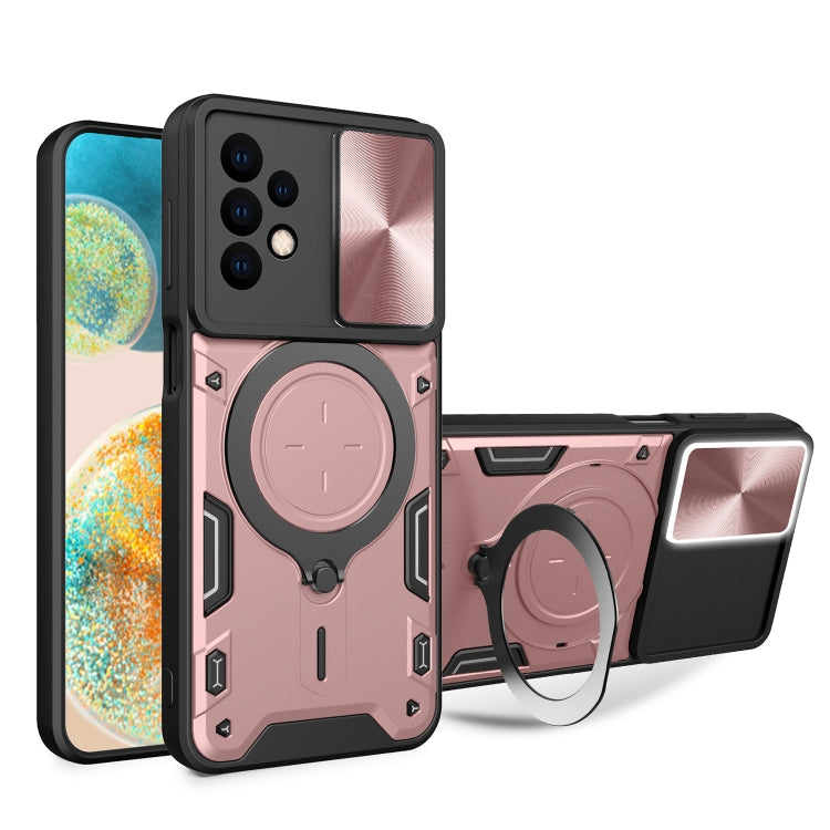 CD Texture Sliding Camshield Magnetic Holder Phone Case