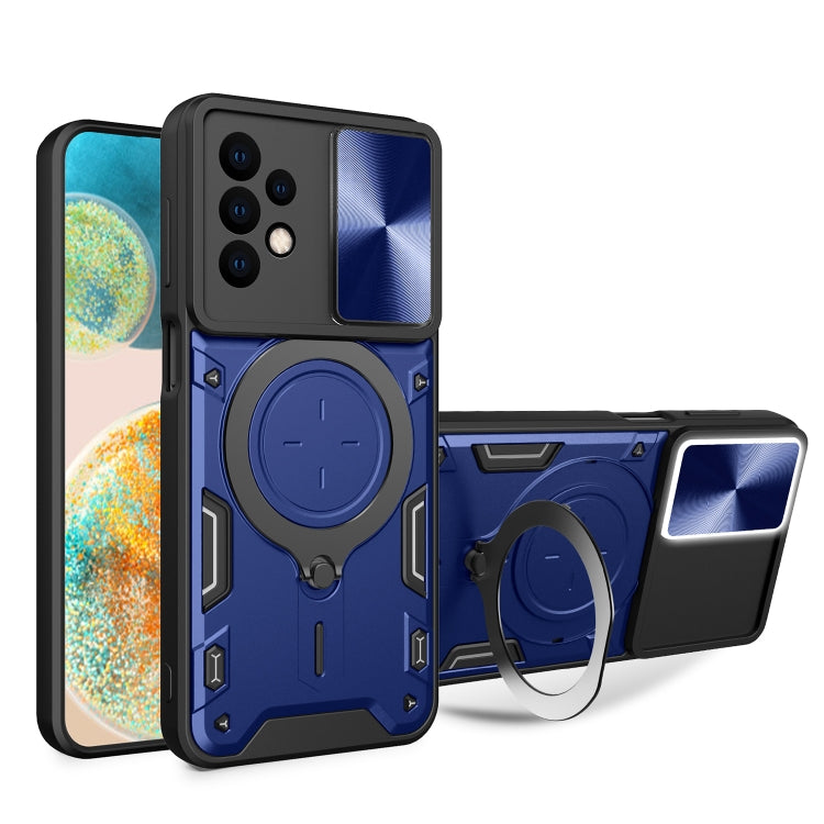 CD Texture Sliding Camshield Magnetic Holder Phone Case