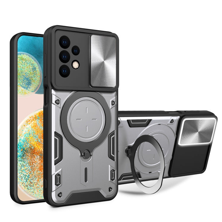 CD Texture Sliding Camshield Magnetic Holder Phone Case