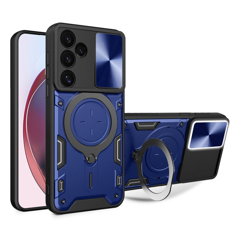CD Texture Sliding Camshield Magnetic Holder Phone Case