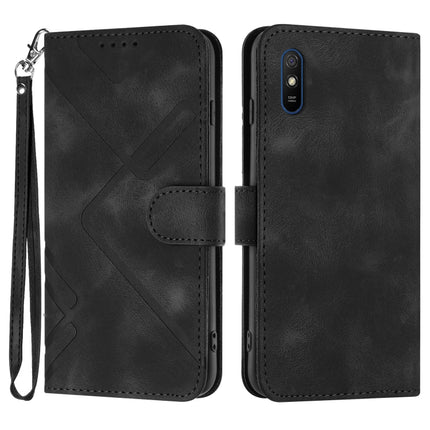 Line Pattern Skin Feel Leather Phone Case, For Xiaomi Redmi 9A/9AT/9i, For Xiaomi Redmi 9/9 Prime/Poco M2, For Xiaomi Mi 11 Lite 4G/5G, For Xiaomi Redmi Note 10 5G