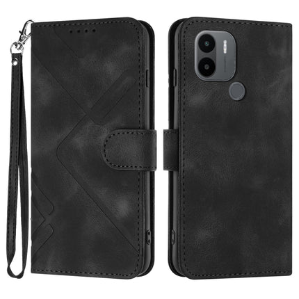 Line Pattern Skin Feel Leather Phone Case, For Xiaomi 13, For Xiaomi Redmi A1+, For Xiaomi Civi 2, For Xiaomi Redmi K50 Ultra/12T/12T Pro