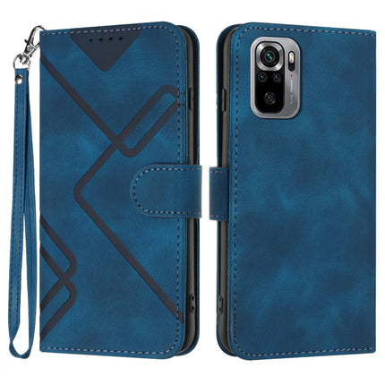 Line Pattern Skin Feel Leather Phone Case, For Xiaomi Redmi Note 10S 4G Global, For Xiaomi Redmi Note 10 Pro Max, For Xiaomi Redmi Note 10 Pro 4G Global, For Xiaomi Redmi Note 10 4G Global
