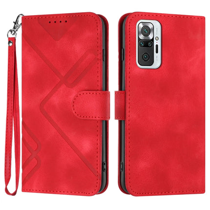 Line Pattern Skin Feel Leather Phone Case, For Xiaomi Redmi Note 10S 4G Global, For Xiaomi Redmi Note 10 Pro Max, For Xiaomi Redmi Note 10 Pro 4G Global, For Xiaomi Redmi Note 10 4G Global