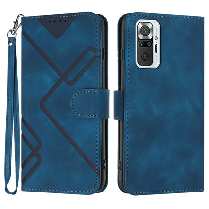 Line Pattern Skin Feel Leather Phone Case, For Xiaomi Redmi Note 10S 4G Global, For Xiaomi Redmi Note 10 Pro Max, For Xiaomi Redmi Note 10 Pro 4G Global, For Xiaomi Redmi Note 10 4G Global