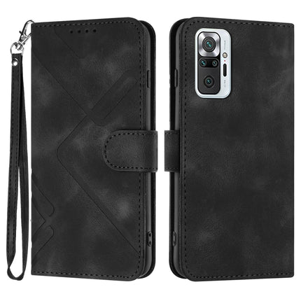 Line Pattern Skin Feel Leather Phone Case, For Xiaomi Redmi Note 10S 4G Global, For Xiaomi Redmi Note 10 Pro Max, For Xiaomi Redmi Note 10 Pro 4G Global, For Xiaomi Redmi Note 10 4G Global