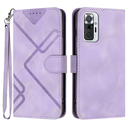 Line Pattern Skin Feel Leather Phone Case, For Xiaomi Redmi Note 10S 4G Global, For Xiaomi Redmi Note 10 Pro Max, For Xiaomi Redmi Note 10 Pro 4G Global, For Xiaomi Redmi Note 10 4G Global