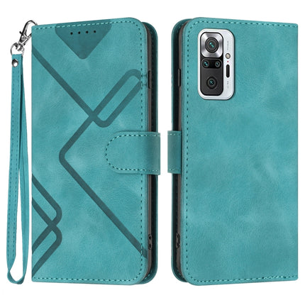 Line Pattern Skin Feel Leather Phone Case, For Xiaomi Redmi Note 10S 4G Global, For Xiaomi Redmi Note 10 Pro Max, For Xiaomi Redmi Note 10 Pro 4G Global, For Xiaomi Redmi Note 10 4G Global